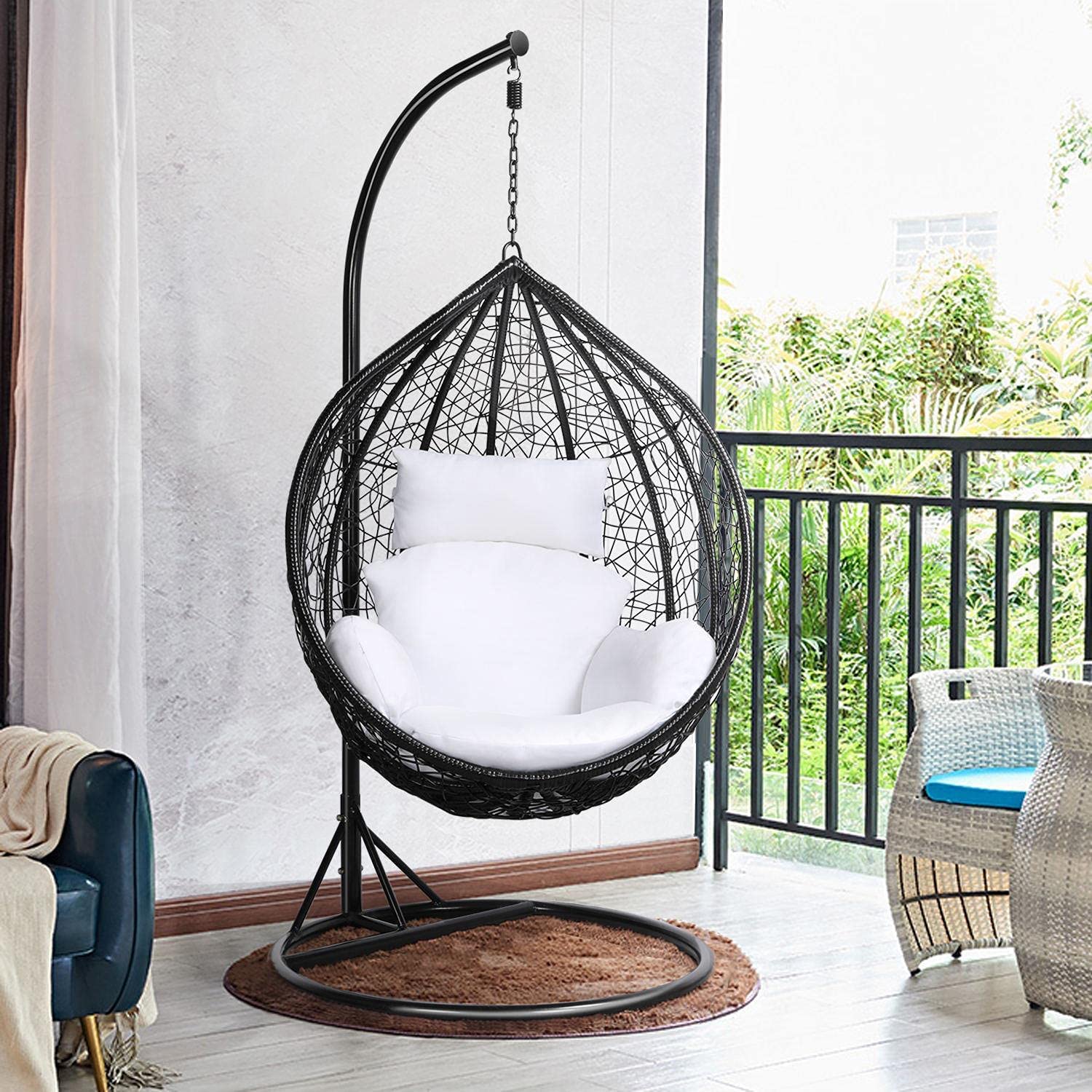 Windsor Single Rattan Swing Chair - Image 1