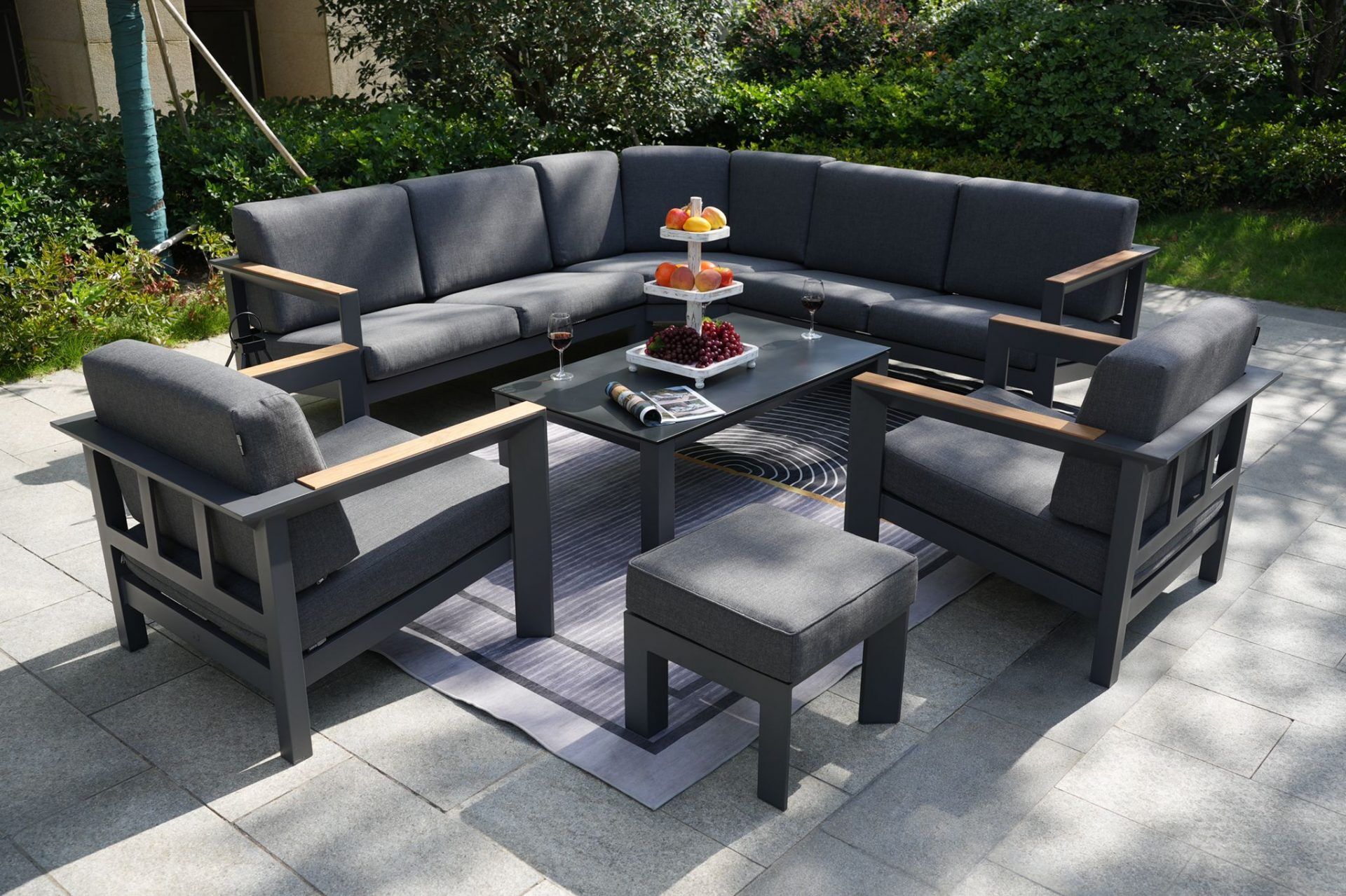 The Ascot 9 Seater Corner Sofa with Coffee Table - Image 1