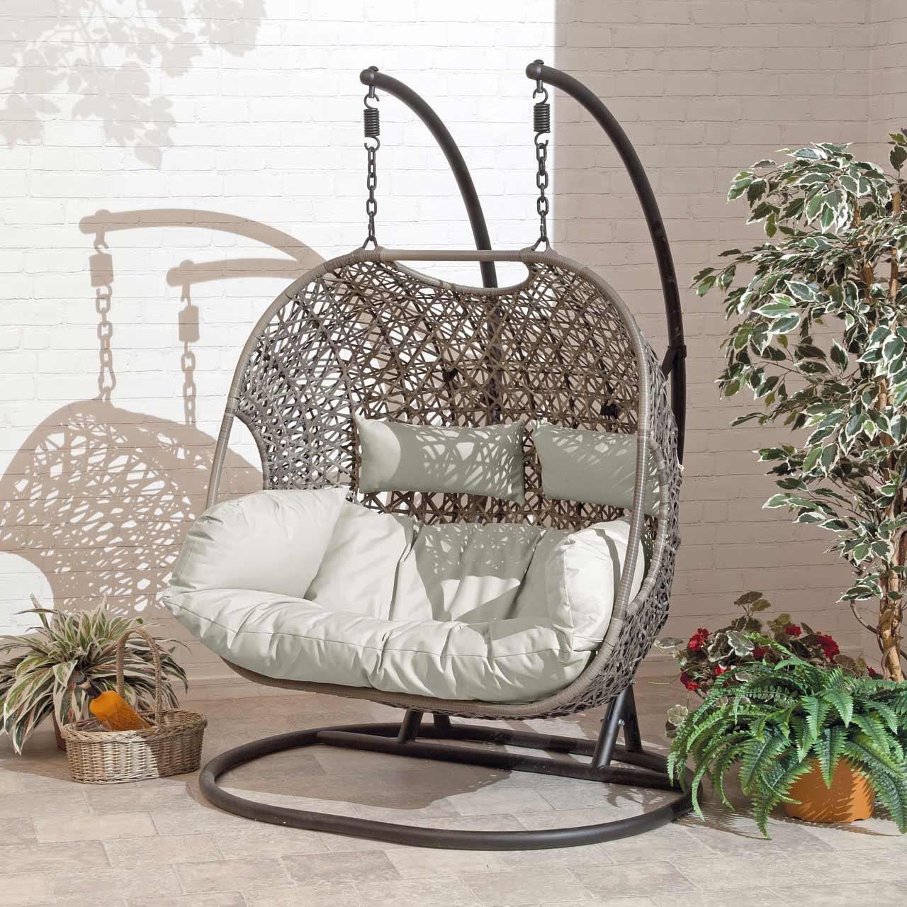 1 Windsor Double Rattan Swing Chair - Image 1
